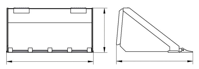 Load image into Gallery viewer, Skid Steer Heavy Duty Low Profile Tooth Bucket 44 Inch Replaceable Teeth Quick Attach
