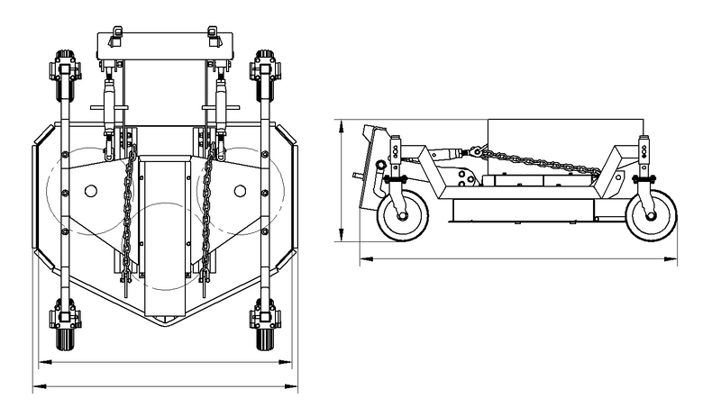 Load image into Gallery viewer, Hydraulic Finishing Mower for Compact Loader, 48 Inch, Height Adjustable Lawn Mowing Attachment
