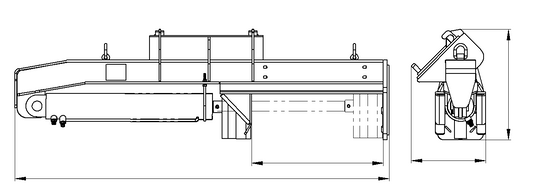 25 Ton Hydraulic Log Splitter for Compact Loader, Inverted Cab Operated Wood Splitting Attachment