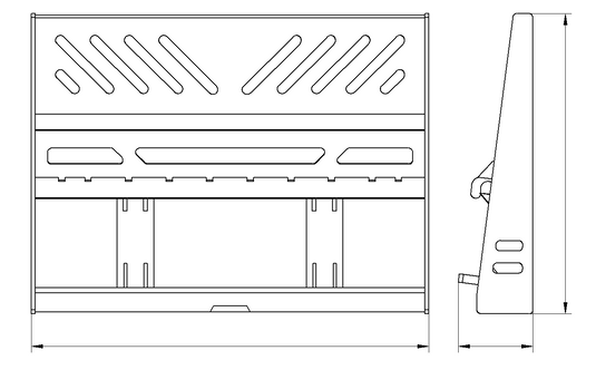 Compact Loader Pallet Forks, 34-38 Inch Frame, 1000-1500 kg Adjustable Fork Attachment