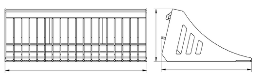 Avant 300 500 Compact Loader Rock Bucket 59 Inch Heavy Duty Reinforced Skeleton Sifting Bucket