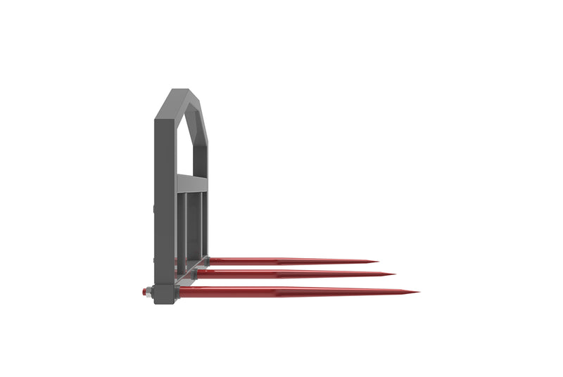 Indlæs billede i Gallery Viewer, Compact Loader Bale Forks Attachment for Round Square Bales Removable Centre Tine
