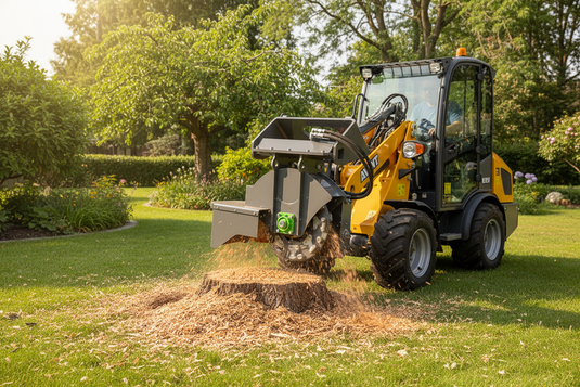 Hydraulic Stump Grinder for Compact Loader, 21 Inch Working Diameter, Tree Stump Removal Attachment