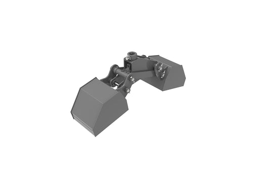 40L Heavy Duty Grab Clamp Bucket, Excavator Loader Attachment for Rocks, Logs and Construction Material
