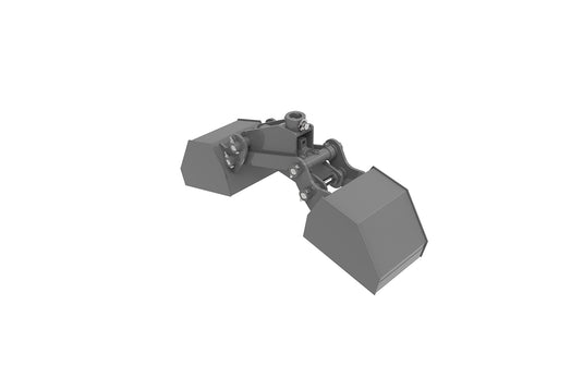 40L Heavy Duty Grab Clamp Bucket, Excavator Loader Attachment for Rocks, Logs and Construction Material
