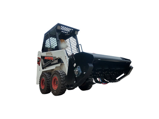 Skid Steer Bi-Directional Rotary Tiller Attachment 44 Inch Replaceable Hardened Tines