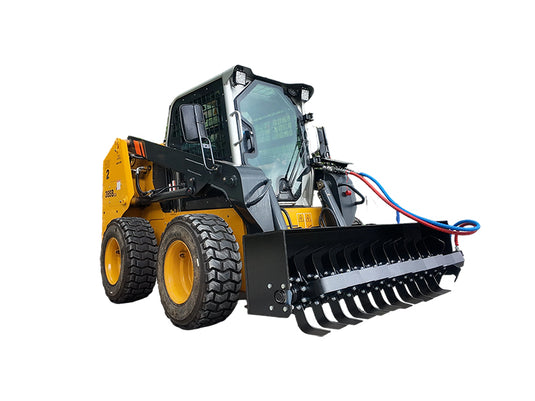 Skid Steer Hydraulic Rotary Tiller Attachment 72 Inch Bi-Directional Low Flow