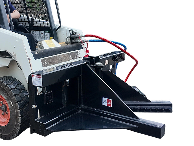 Load image into Gallery viewer, Skid Steer Hydraulic Tree Stump Fence Post Puller Attachment 1360kg Clamping Force
