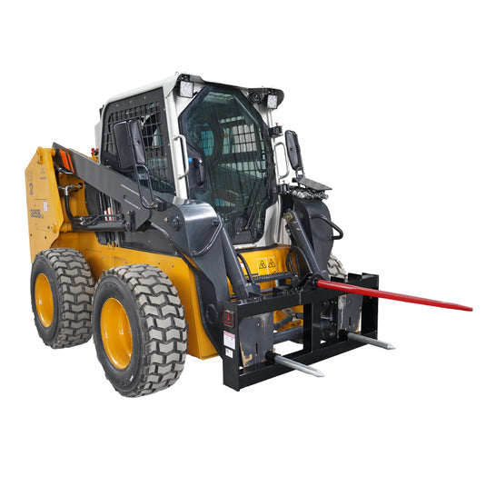 Quick Tach Hay Spear Tractor Attachment with Stabilizer Spears Euro T-HS