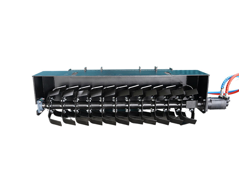Load image into Gallery viewer, Skid Steer Hydraulic Rotary Tiller Attachment 72 Inch Bi-Directional Low Flow
