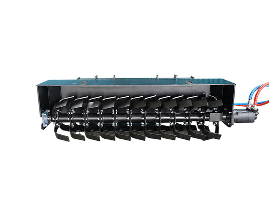 Skid Steer Hydraulic Rotary Tiller Attachment 72 Inch Bi-Directional Low Flow