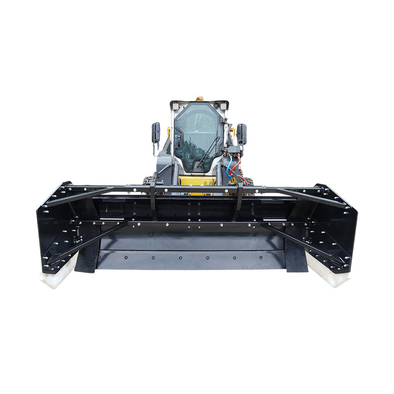 Load image into Gallery viewer, Skid Steer Snow Pusher Attachment with Hydraulic Angle, Adjustable Width 96"-108"  2-in-1 Snow Pusher &amp; Collector
