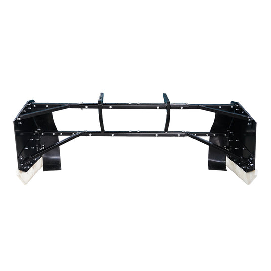 Skid Steer Snow Pusher Attachment with Hydraulic Angle, Adjustable Width 96"-108"  2-in-1 Snow Pusher & Collector