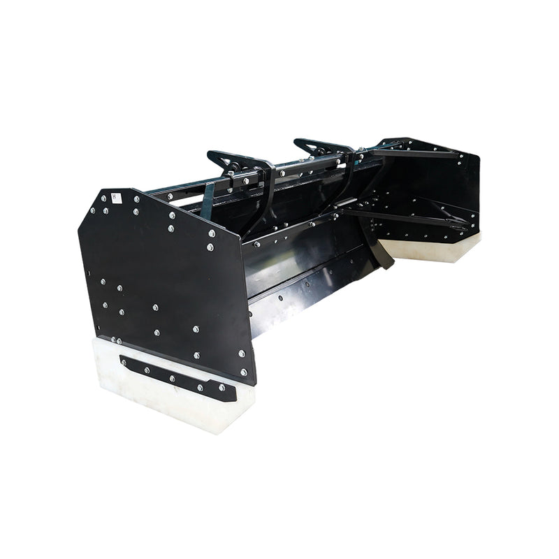 Load image into Gallery viewer, Skid Steer Snow Pusher Attachment with Hydraulic Angle, Adjustable Width 96"-108"  2-in-1 Snow Pusher &amp; Collector
