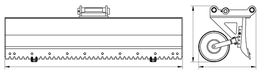 Excavator Snow Plow Attachment 80 Inch Replaceable Cutting Edge EALITA