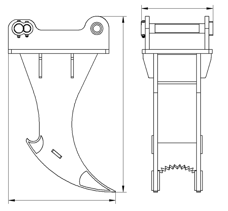 Load image into Gallery viewer, Heavy Duty Excavator Stump Puller Attachment Root Remover S50 S60 EALITA
