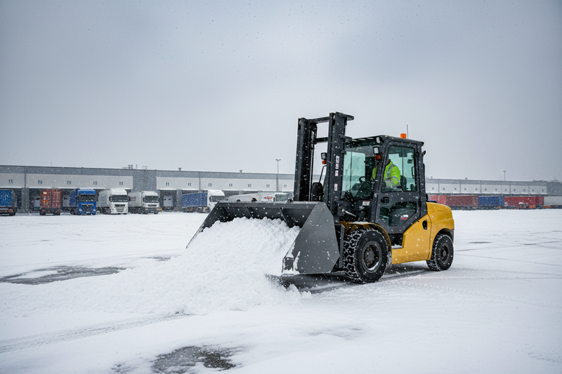 Load image into Gallery viewer, Hydraulic Forklift Snow Bucket Attachment, 1.1m³, 2–5T, 12mm Cutting Edge
