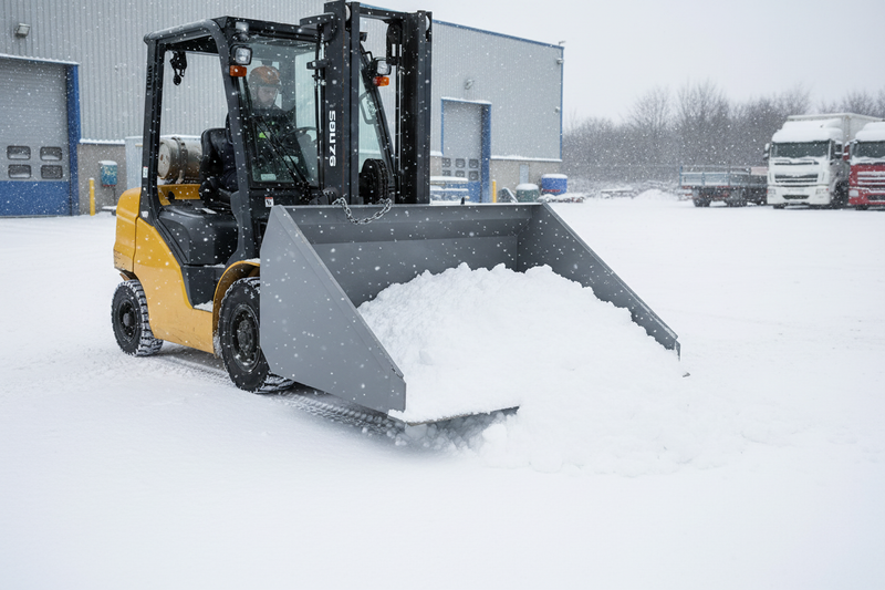 ギャラリービューアに画像をロードする, Forklift Snow Bucket Attachment, 1.10–1.50m³, 12mm Cutting Edge
