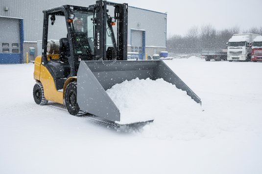 Forklift Snow Bucket Attachment, 1.10–1.50m³, 12mm Cutting Edge