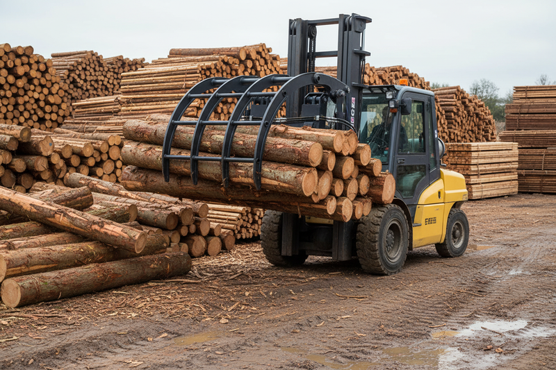 Load image into Gallery viewer, Hydraulic Timber Log Grab Forklift Attachment, 2 or 4 Claw, 45° Tilt, Class 3A, 3–3.5T
