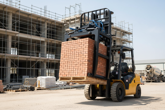 Forklift Brick Clamp Attachment, 3000kg, 180° Rotation