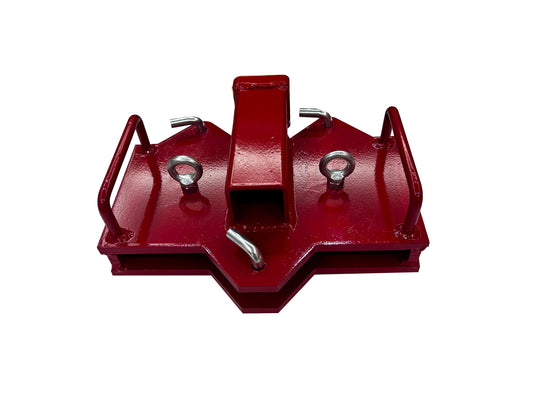 2 Inch Pallet Fork Hitch Receiver, Dual Fork Trailer Hitch Adapter Class III and IV