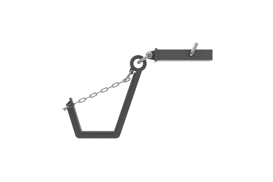 Heavy Duty J Hook Lifting Attachment for Receiver Hitch, 1500 LB Capacity, Fits Pallet and Sheet Carrier, Security Chain Included