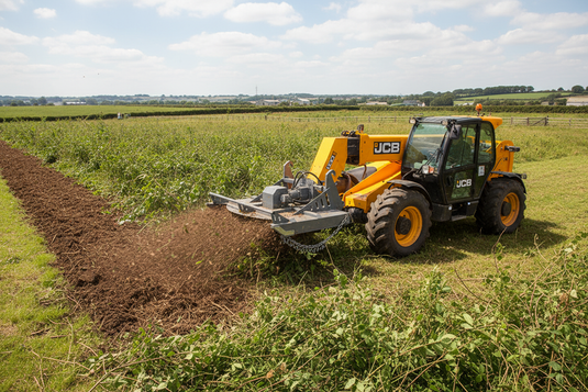 Hydraulic Mulcher Brush Cutter for JCB Telehandler, 72 Inch Heavy-Duty Deck