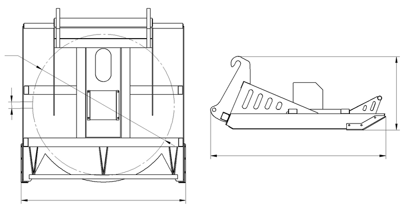 Load image into Gallery viewer, Hydraulic Mulcher Brush Cutter for JCB Telehandler, 72 Inch Heavy-Duty Deck
