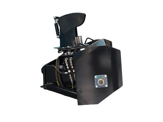 Mini Skid Steer Hydraulic Snow Blower - 48 Inch Heavy Duty Auger Attachment No Shear Pins