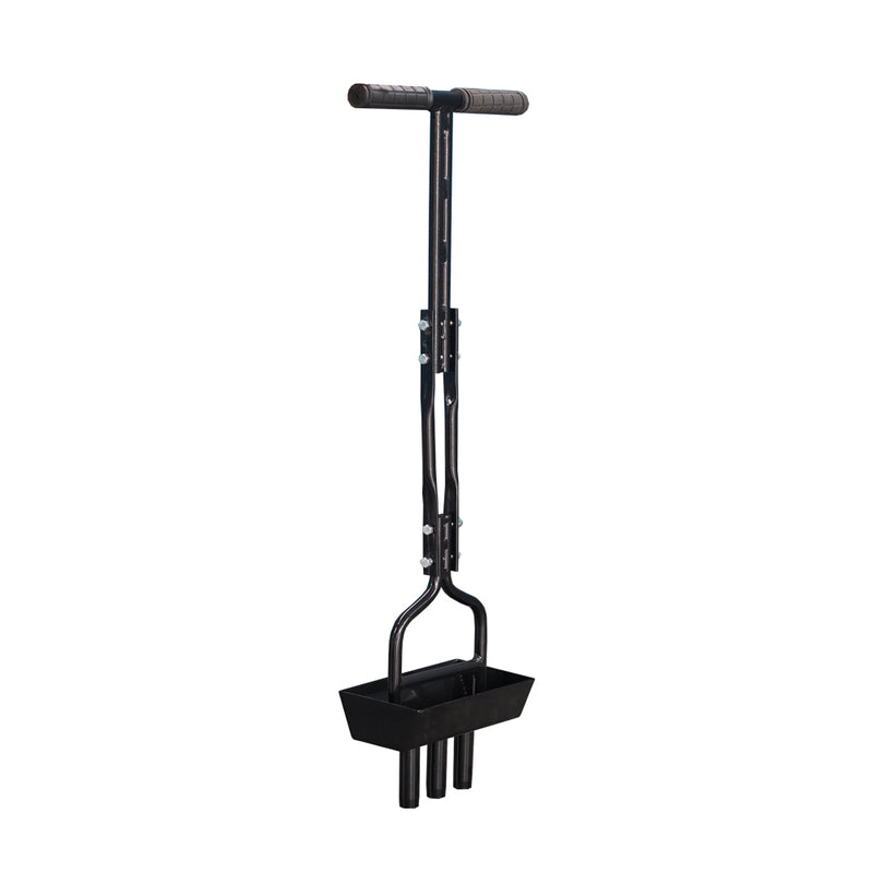 Indlæs billede i Gallery Viewer, Manual Lawn Core Aerator with Soil Collection Tray, 3 Tine Plug Aerator, 4 Inch Depth, 37.6 Inch, No Cleanup Needed
