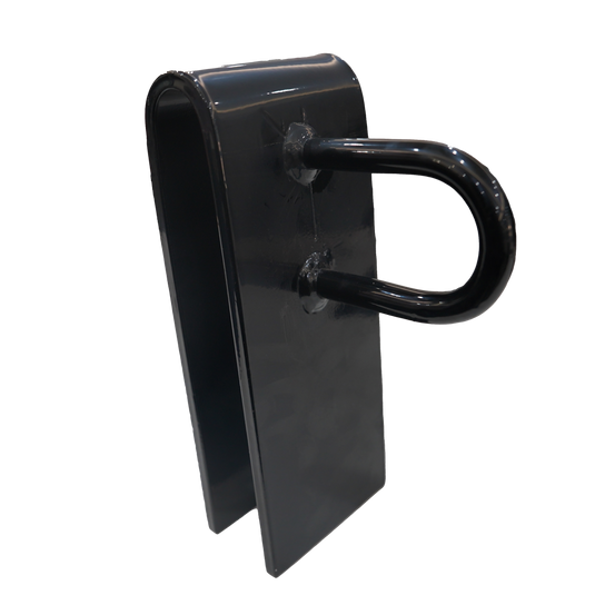 Tractor Bucket Grab Hook Attachment, 1100 LB Capacity, No Drill No Weld, Hand Crank Puck Lock, Front End Loader Easy Lift
