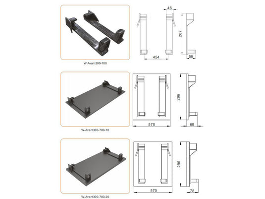 Avant 300 500 700 Loader Hitch Bracket Compact Loader Attachment Linkage Welding Mount