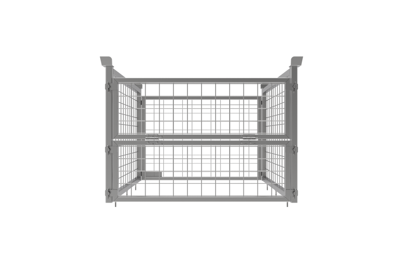 Load image into Gallery viewer, Heavy Duty Steel Stillage Cage 2000kg SWL – Stackable, Drop-Down Gate
