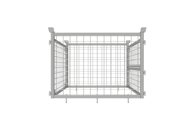 Load image into Gallery viewer, Heavy Duty Steel Stillage Cage 2000kg SWL – Stackable, Drop-Down Gate
