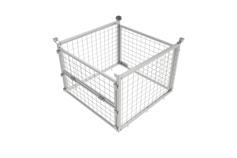 Load image into Gallery viewer, Heavy Duty Steel Stillage Cage 2000kg SWL – Stackable, Drop-Down Gate
