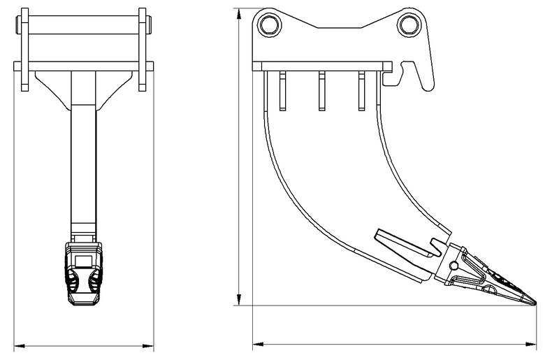 Load image into Gallery viewer, Single Shank Excavator Ripper Attachment Hard Ground Rock Breaking 1-18 Ton EALITA
