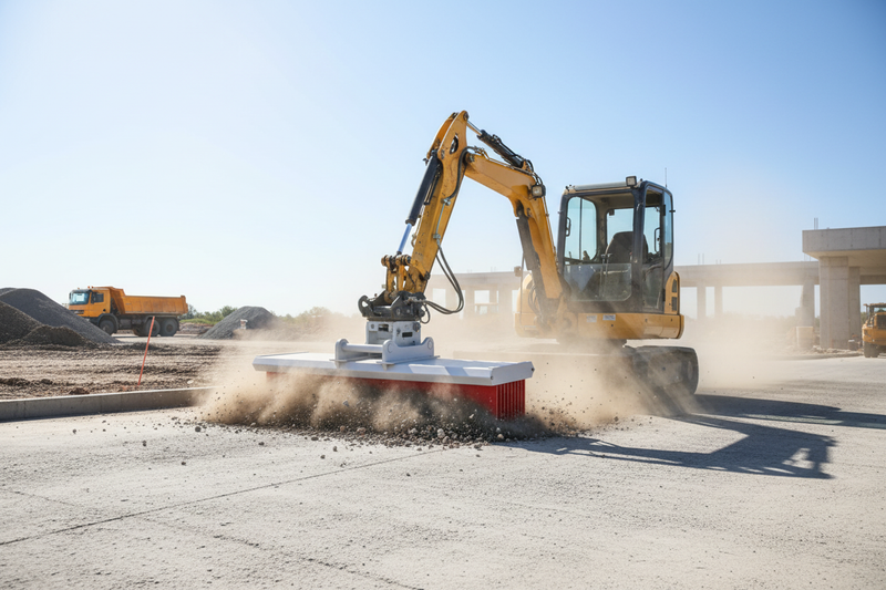 Load image into Gallery viewer, Excavator Push Broom Sweeper Attachment Grain Gravel Debris Cleaning EALITA
