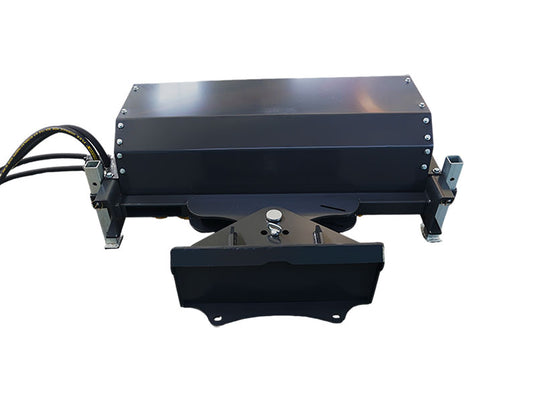 Mini Skid Steer Angle Broom Sweeper - 44 Inch Hydraulic Rotary Broom with 30 Degree Adjustable Tilt