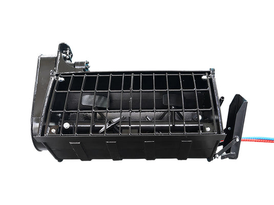 Mini Skid Steer Self Loading Concrete Mixer Bucket - 100L Hydraulic Discharge with Bag Breaker