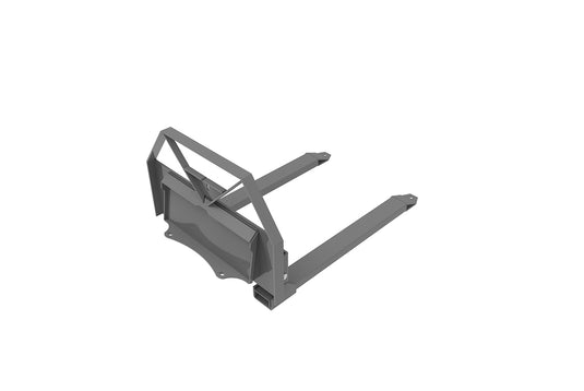 Mini Skid Steer Pallet Forks with Tow Hitch - 46 Inch Heavy Duty Fork Attachment 1200kg Capacity