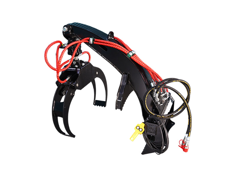 Load image into Gallery viewer, Mini Skid Steer Log Grapple Hydraulic Spring Centered Heavy Duty Wood Handling Attachment
