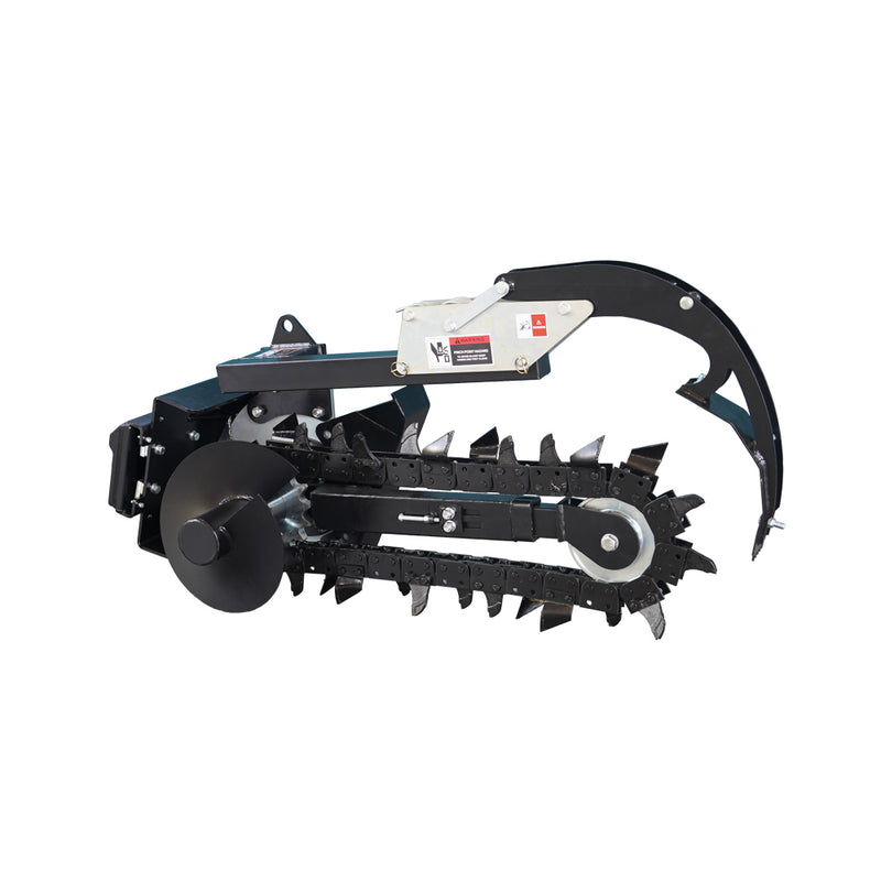 Indlæs billede i Gallery Viewer, Mini Skid Steer Trencher Attachment 36 Inch Adjustable Depth Hydraulic Irrigation Pipe Laying
