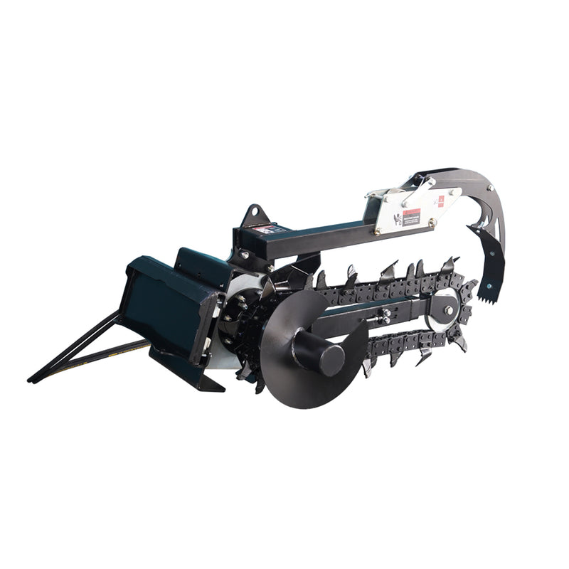 Indlæs billede i Gallery Viewer, Mini Skid Steer Trencher Attachment 36 Inch Adjustable Depth Hydraulic Irrigation Pipe Laying
