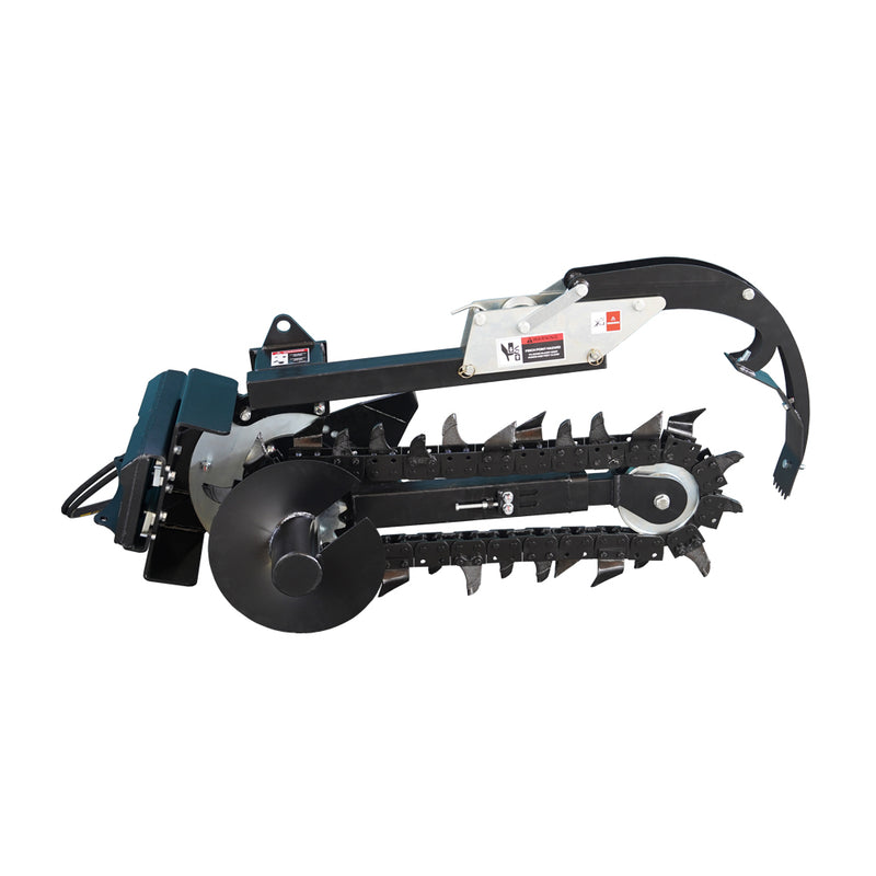 Indlæs billede i Gallery Viewer, Mini Skid Steer Trencher Attachment 36 Inch Adjustable Depth Hydraulic Irrigation Pipe Laying
