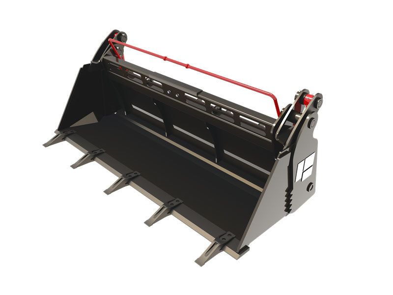 Load image into Gallery viewer, Skid Steer Attachments 4 in 1 Bucket with Teeth Low Profile Extended Bottom Bucket
