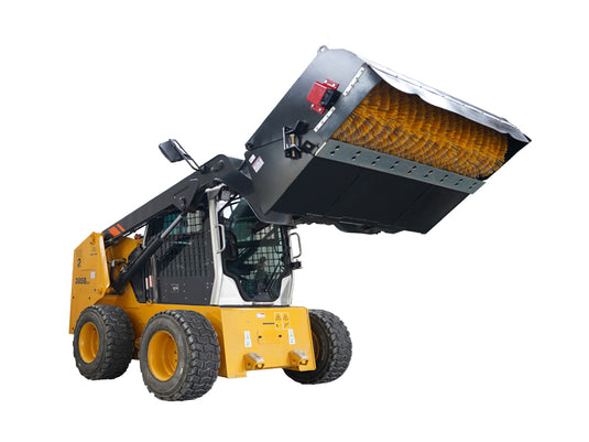 Skid Steer Hydraulic Box Broom Sweeper Bucket Bidirectional 72 83 Inch Quick Change Brush S-BB