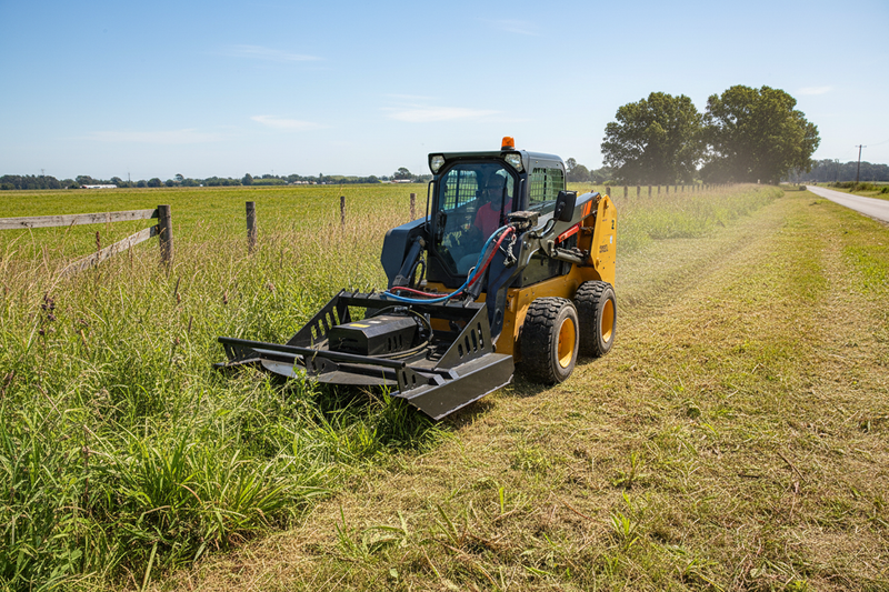 갤러리 뷰어에 이미지 로드, Skid Steer Brush Cutter Attachment 65 72 Inch Hydraulic Rotary Slasher Heavy Duty
