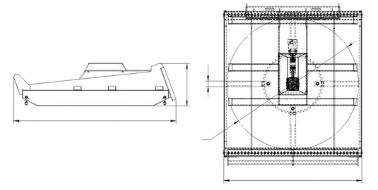 Direct Drive Skid Steer Brush Cutter Attachment, High Flow Heavy Duty Brush Mower for Land Clearing