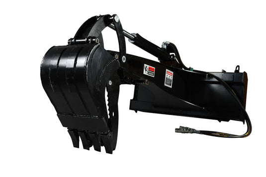 Skid Steer Backhoe Attachment with Thumb, Universal Quick Attach, 9 to 24 Inch Bucket